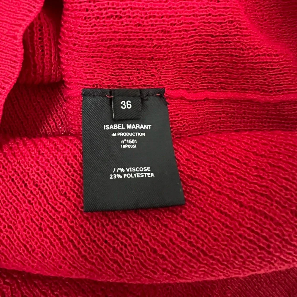 Isabel Marant Red Viscose Knit Top FR36 - Picture 9 of 11